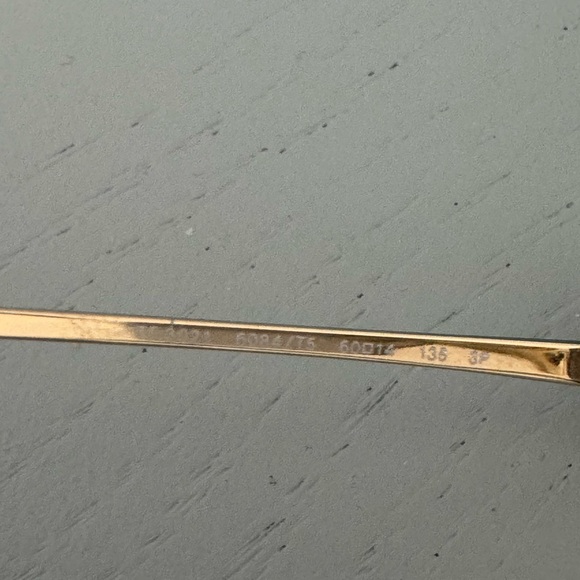 Tiffany & Co Gold Aviator Polarized Sunglasses with Case - Picture 3 of 7